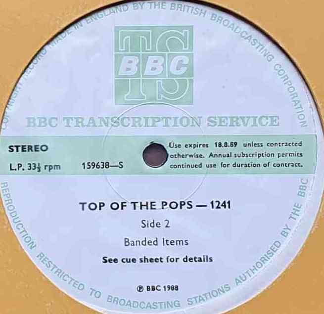 159637 - S Top of the pops - 1241 Various from the BBC records and Tapes library Label